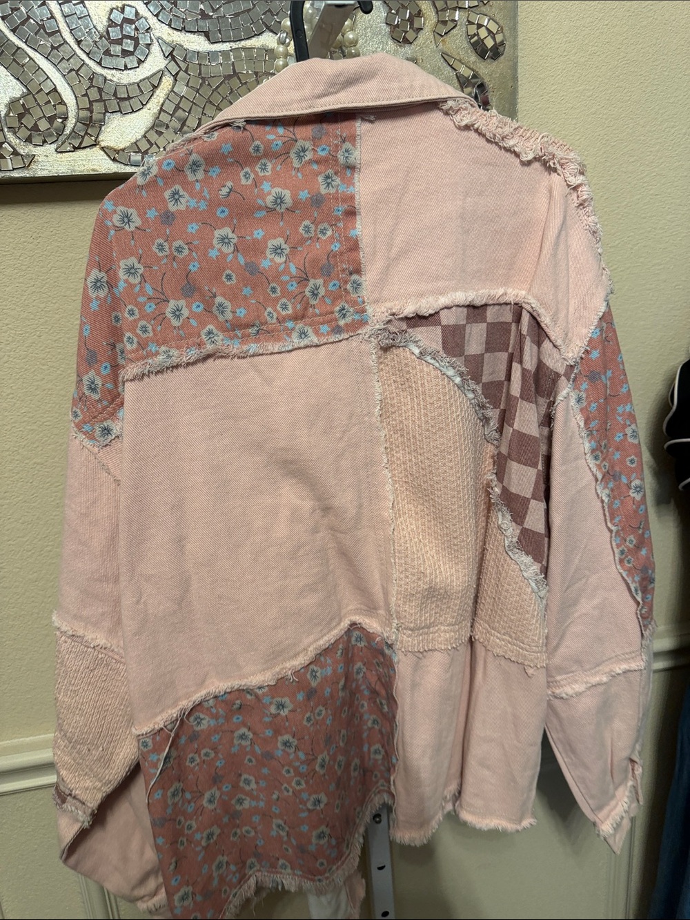POL Pink Patchwork Bomber Jacket - Picture 7 of 7